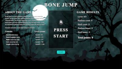 Kuva Bone Jump web-sivusta